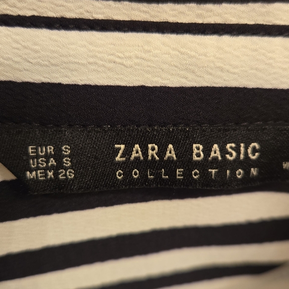 Zara Black and White Striped Button Down Shirt - Picture 6 of 6